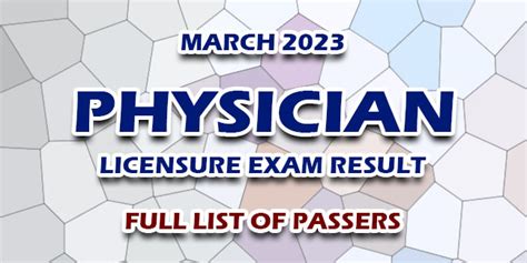 March 2023 Physicians Licensure Examination Results Released .